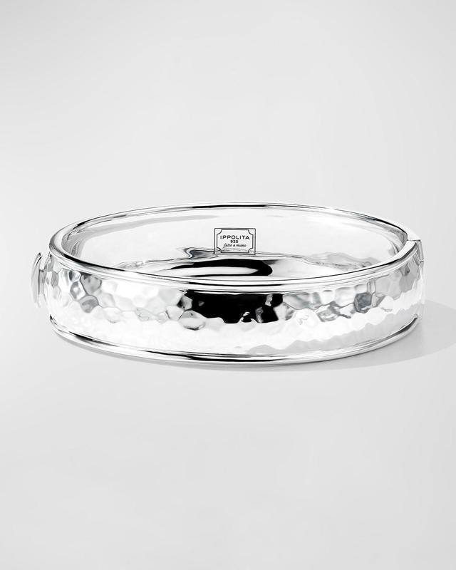 Womens 925 Classico Goddess Medium Hinged Sterling Silver Bangle Product Image