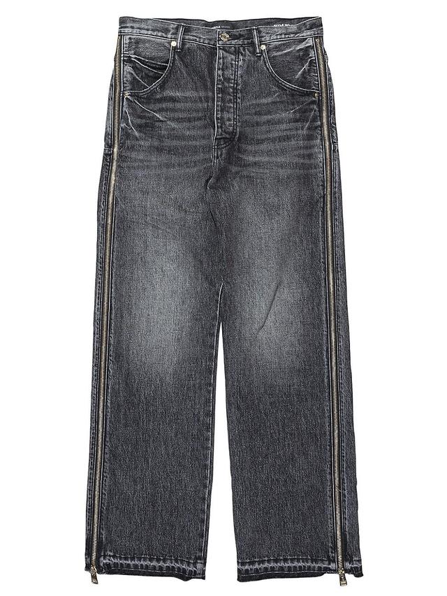 Mens Full Side-Zip Relaxed-Fit Jeans Product Image