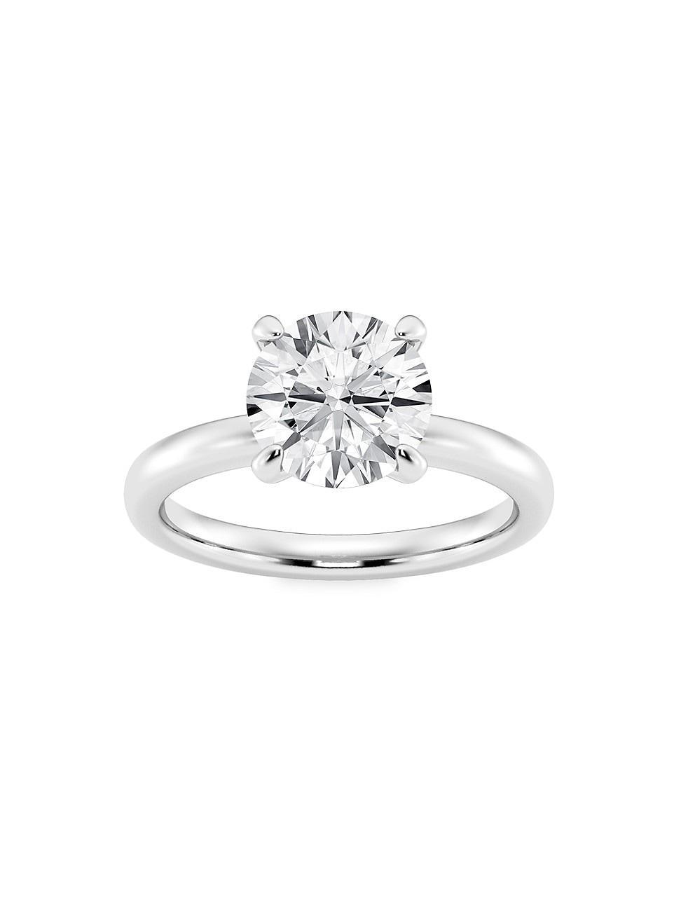 Womens 14K White Gold & Round Lab-Grown Diamond Solitaire Ring/1.00-5.00 TCW Product Image