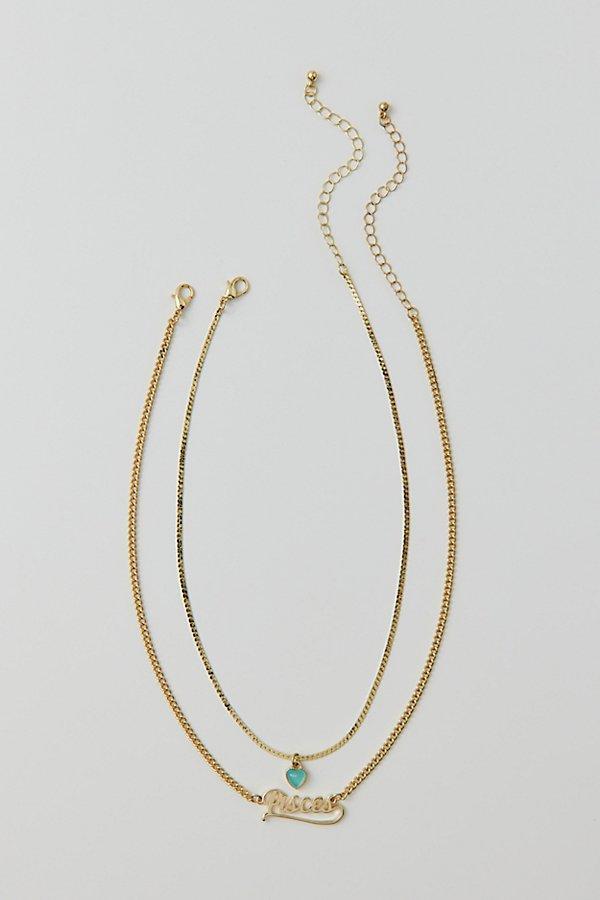 Urban Outfitters Zodiac Nameplate Layering Necklace Set Womens at Urban Outfitters Product Image