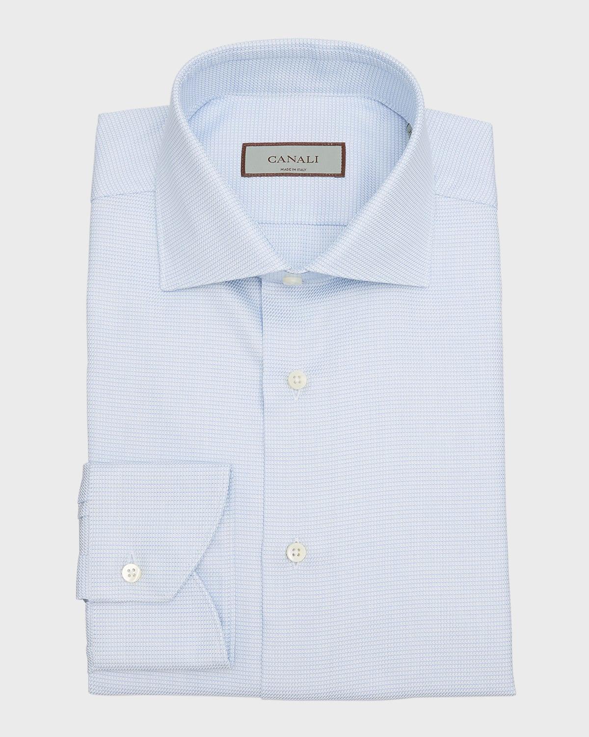 Mens Cotton Micro-Structure Dress Shirt Product Image