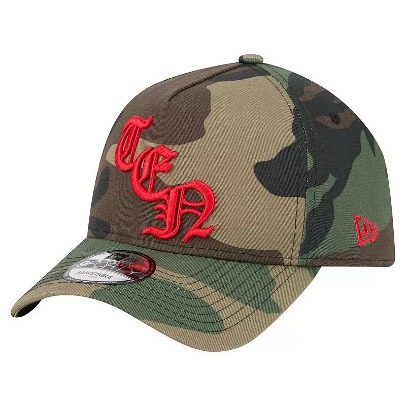 Mens New Era Camo Tennessee Titans Mystic Camo A-Frame 9FORTY Adjustable Hat Product Image