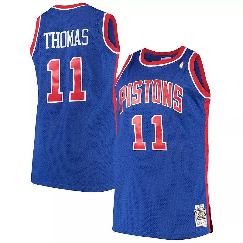 Mens Mitchell & Ness Isaiah Thomas Royal Detroit Pistons Big & Tall Hardwood Classics Jersey Product Image