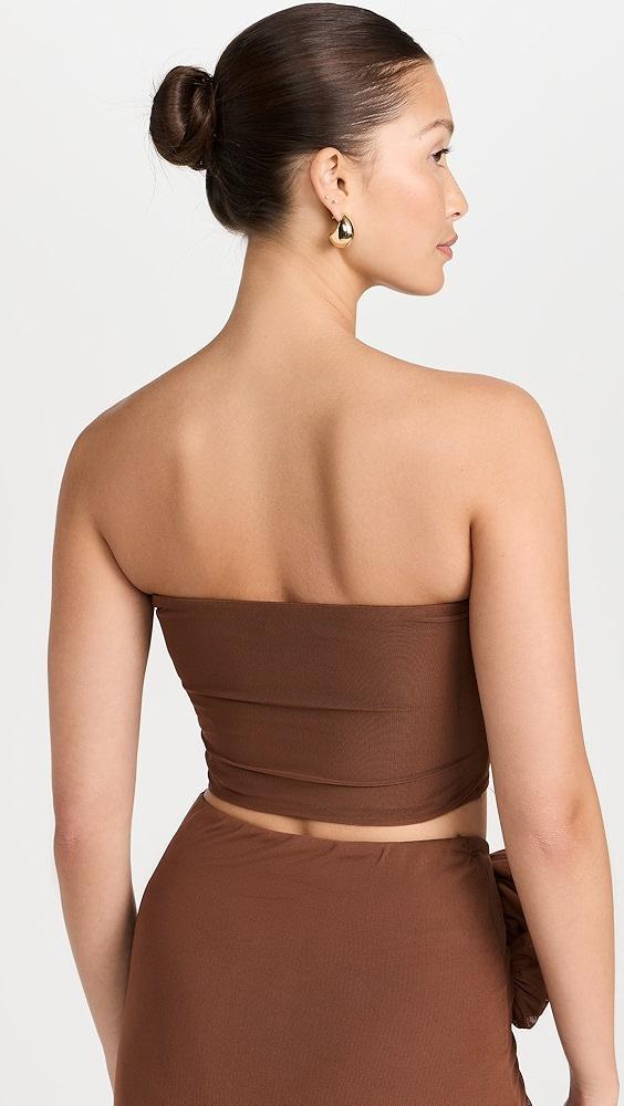 AFRM Este Tube Top with Rosettes | Shopbop Product Image