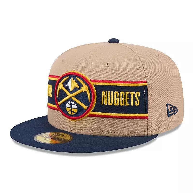 Mens New Era Tan/Navy Denver Nuggets 2024 NBA Draft 59FIFTY Fitted Hat Product Image