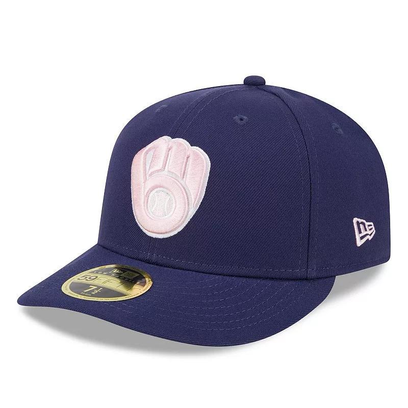 Mens New Era Milwaukee Brewers 2024 Mothers Day Low Profile 59FIFTY Fitted Hat Blue Product Image