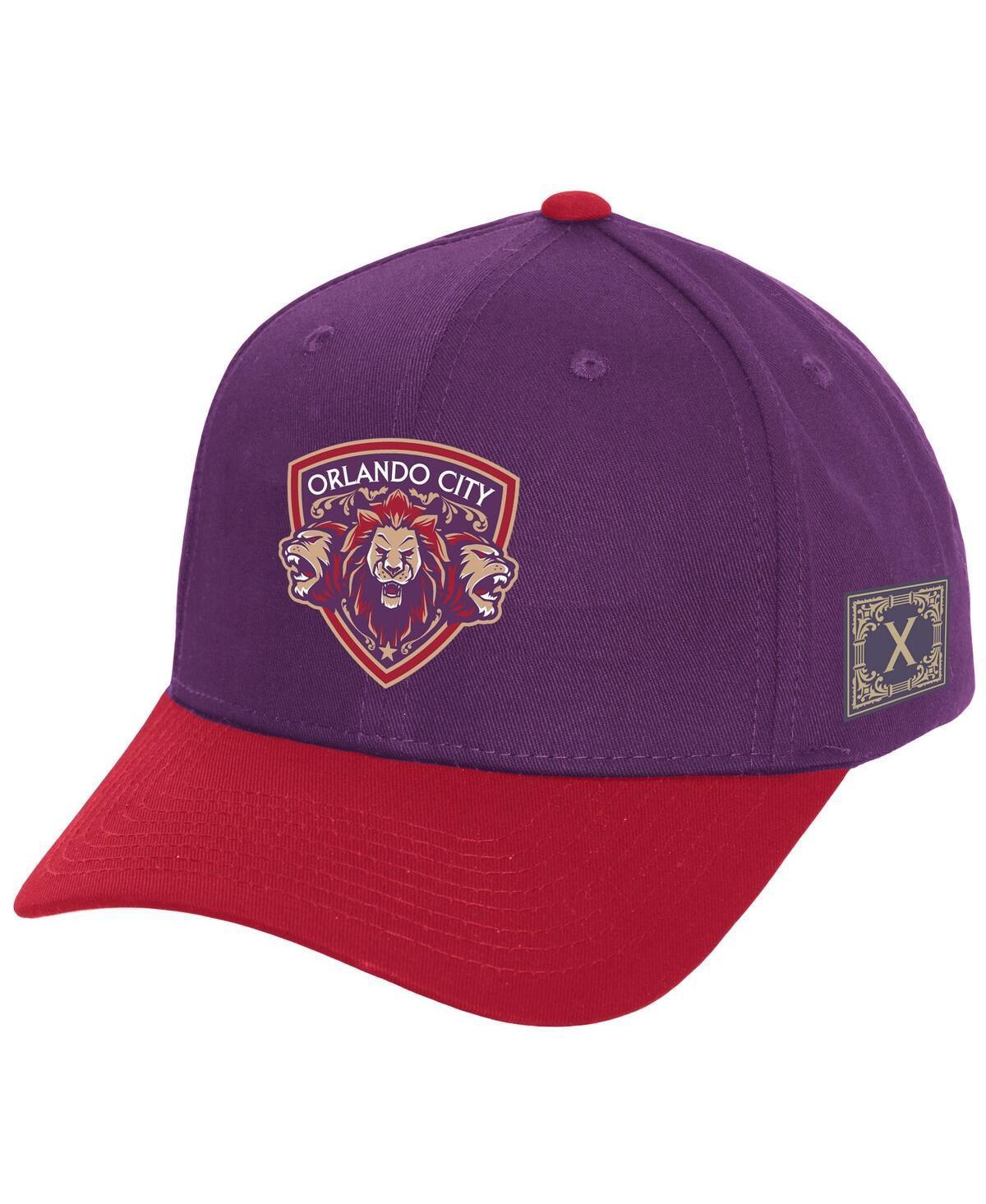 Mens Mitchell & Ness Purple Orlando City SC 10th Anniversary Pro Snapback Hat Product Image