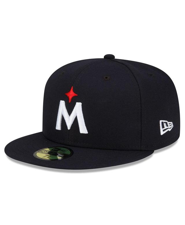 Mens New Era Minnesota Twins 2023 Authentic Collection Road 59FIFTY Fitted Hat Blue Product Image