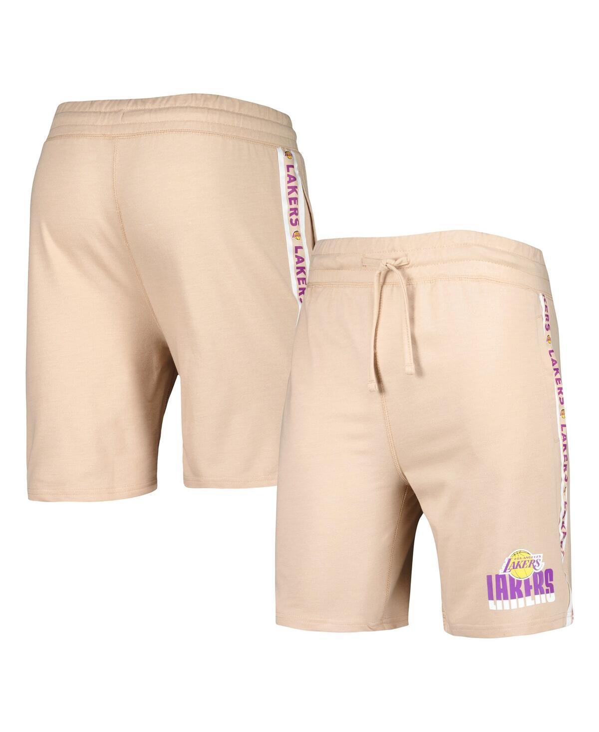 Mens Concepts Sport Tan Los Angeles Lakers Team Stripe Shorts Product Image