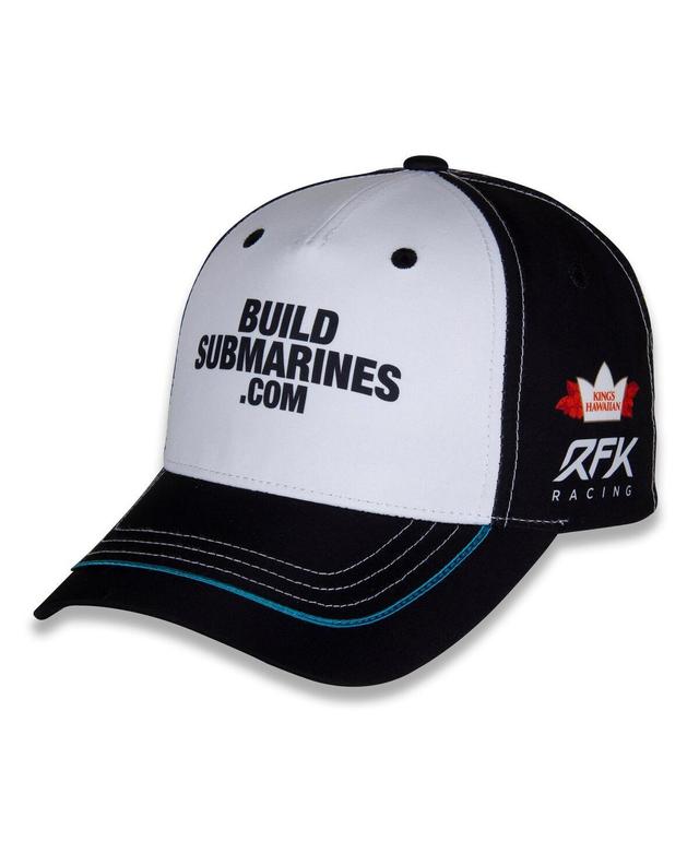 Checkered Flag Sports Mens White Brad Keselowski BuildSubmarines.com Uniform Adjustable Hat - White, Black Product Image