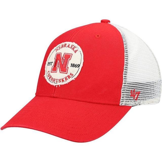 Mens 47 Scarlet Nebraska Huskers Howell MVP Trucker Snapback Hat Product Image