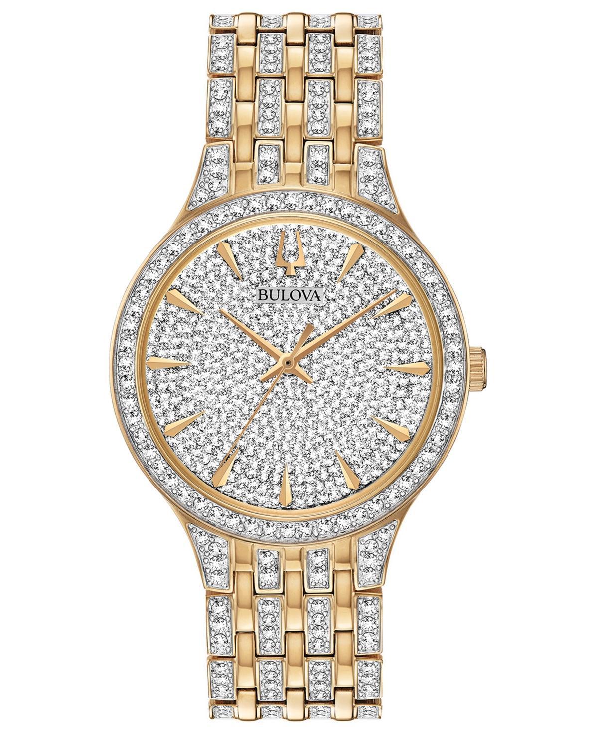 Bulova Mens Phantom Crystal Two Tone Watch - 98A229 Gold Tone Product Image