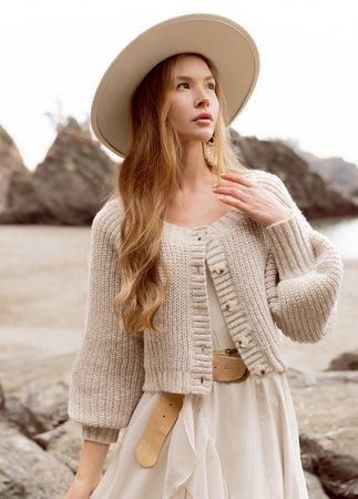 Minerva Cardigan in Ecru Product Image