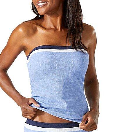 Tommy Bahama Island Cays Tummy Control Color Block Bandini Swim Top Product Image