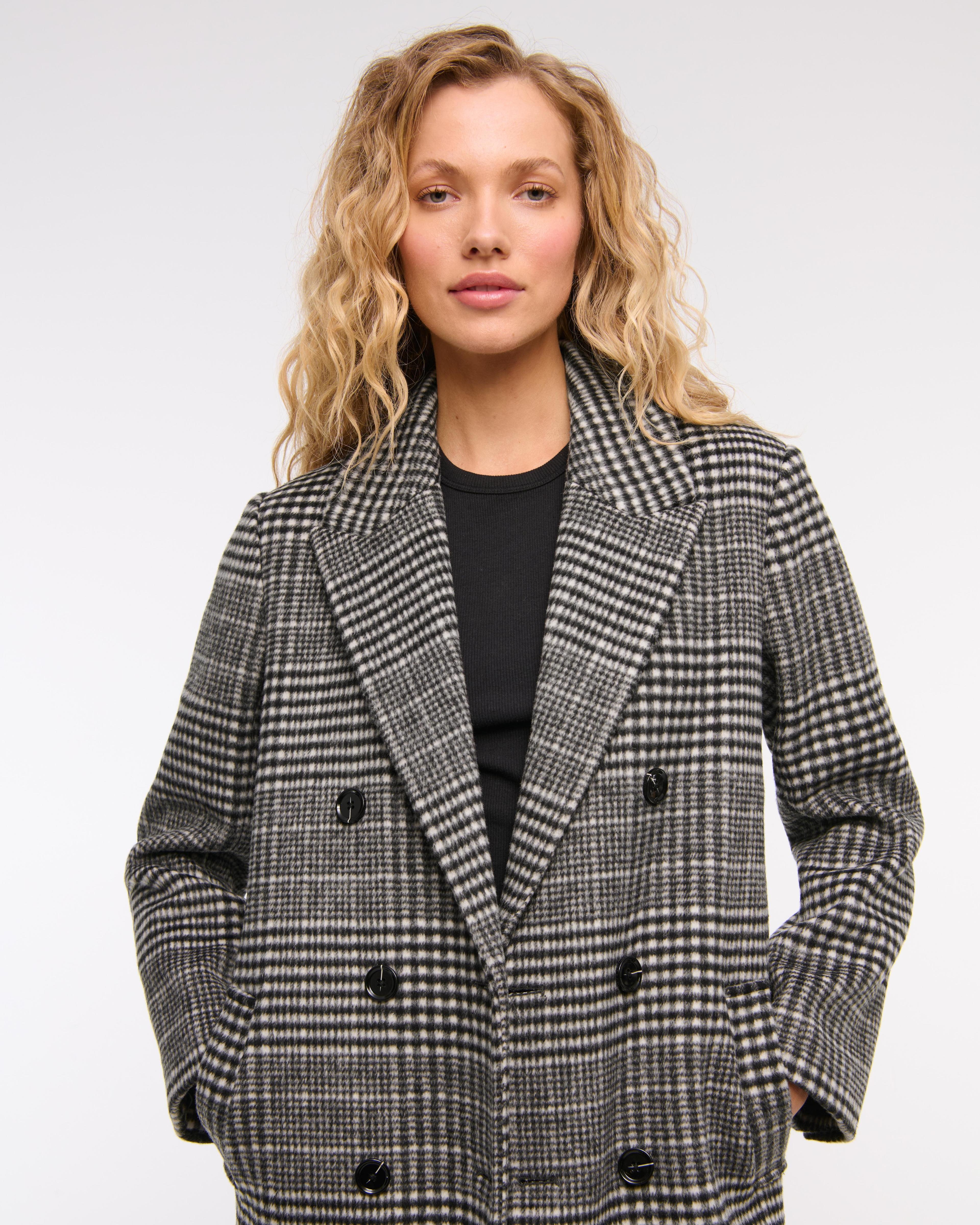 Wool-Blend Double-Breasted Coat Product Image