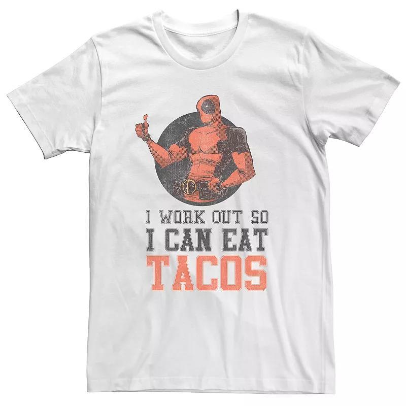 Mens Deadpool Taco Tee Athletic Grey Product Image