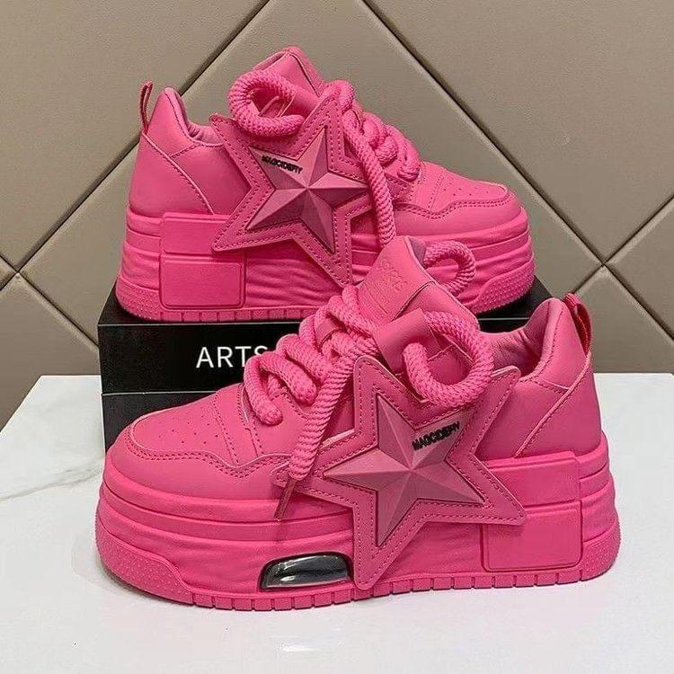 Star Applique Platform Sneakers Product Image