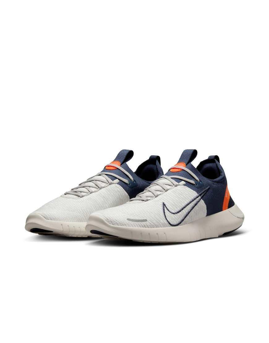 NIKE Free Run Nn Sneakers In Gray And Orange Product Image