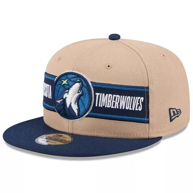 Mens New Era Tan/Navy Minnesota Timberwolves 2024 NBA Draft 9FIFTY Snapback Hat Product Image