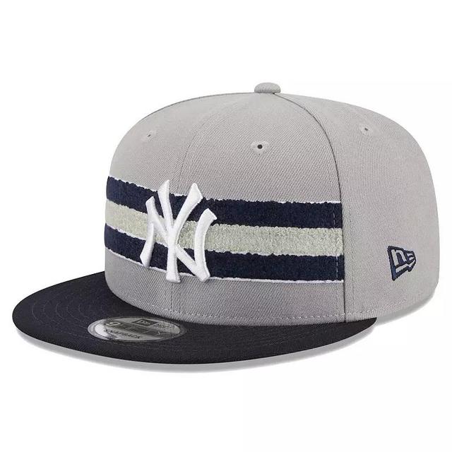 Mens New Era Gray/Navy New York Yankees Band 9FIFTY Snapback Hat Product Image