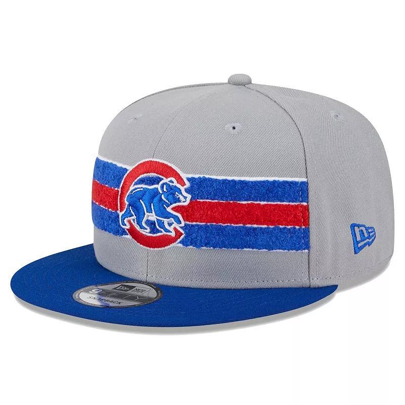 Mens New Era Gray Chicago Cubs Band 9FIFTY Snapback Hat - Gray Product Image