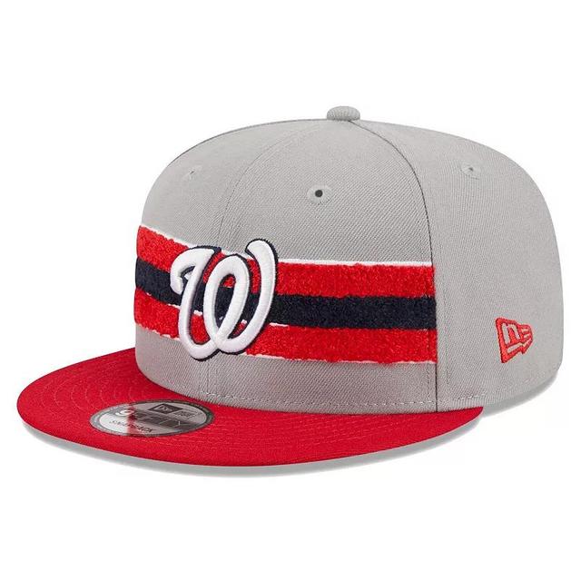 Mens New Era Gray Washington Nationals Band 9FIFTY Snapback Hat - Gray Product Image