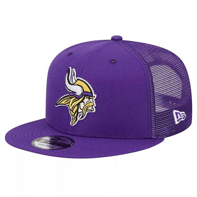 Mens New Era Minnesota Vikings Main Trucker 9FIFTY Snapback Hat Product Image