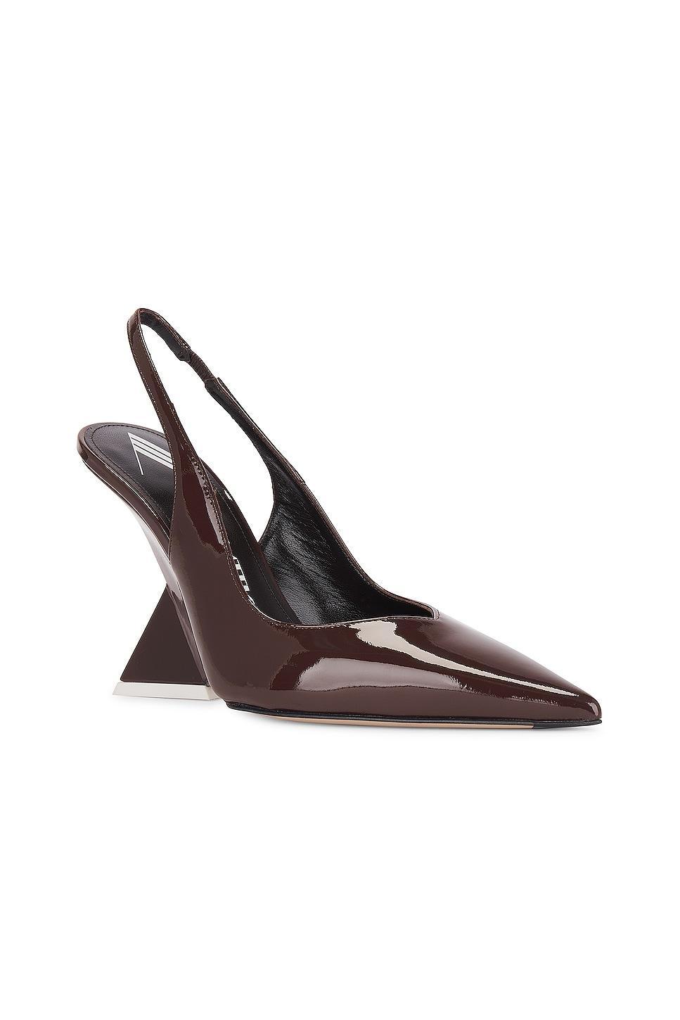 THE ATTICO Cheope Slingback Heel in Brown Product Image