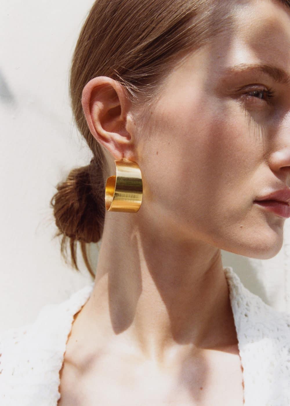 MANGO - Volume hoop earrings - One size - Women Product Image