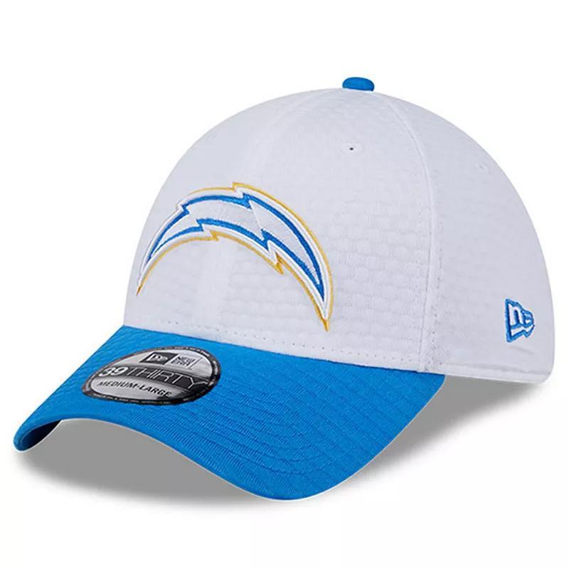 Mens New Era /Blue Los Angeles Chargers 2024 NFL Training Camp 39THIRTY Flex Hat Product Image