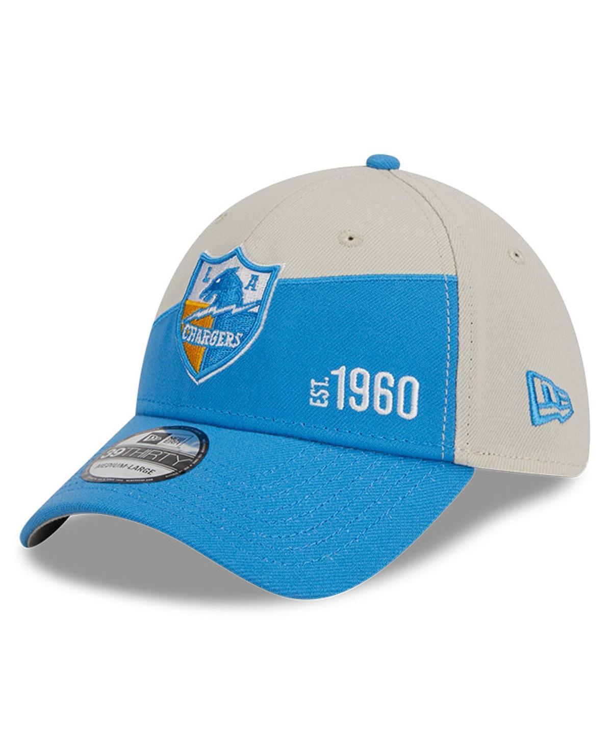 Mens New Era Cream/Powder Blue Los Angeles Chargers 2023 Sideline Historic 39THIRTY Flex Hat Product Image