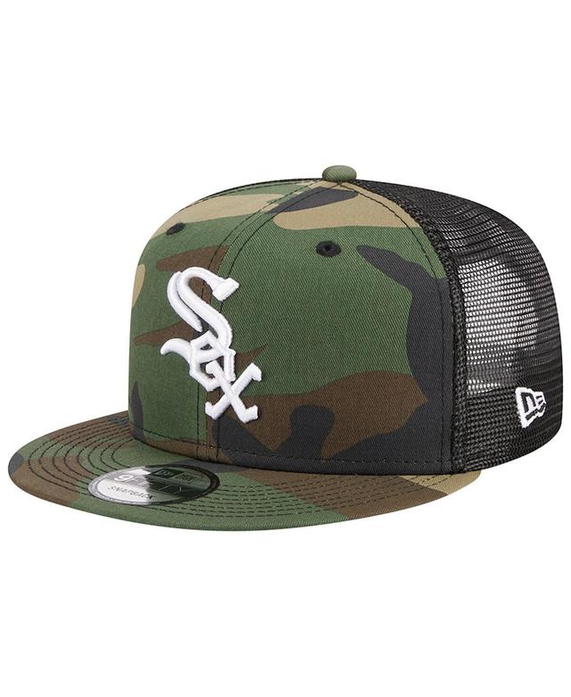 Men's New Era Camo Chicago White Sox Woodland Camo Trucker 9FIFTY Snapback Hat Product Image