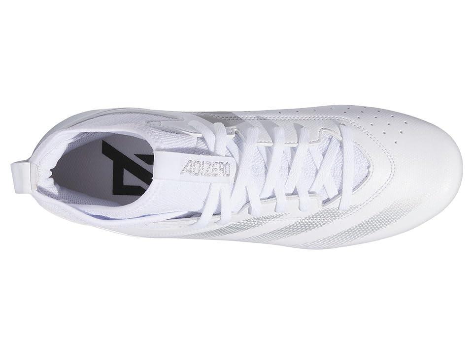 adidas adiZero Impact.2 American Football Cleats Silver Metallic/White) Men's Shoes Product Image