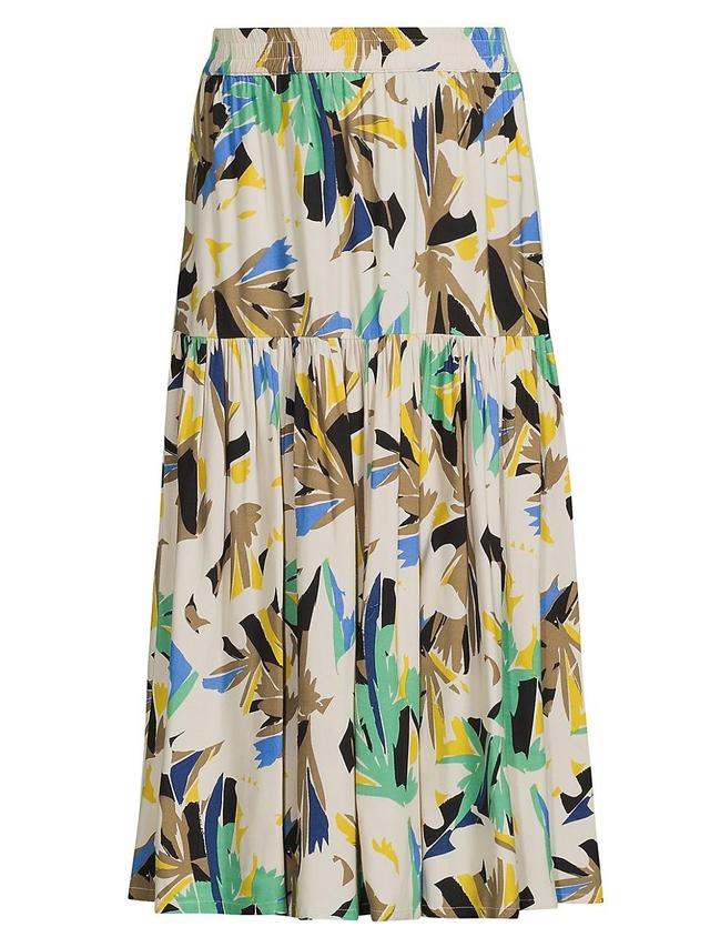 Womens Subira Printed Twill Midi-Skirt Product Image