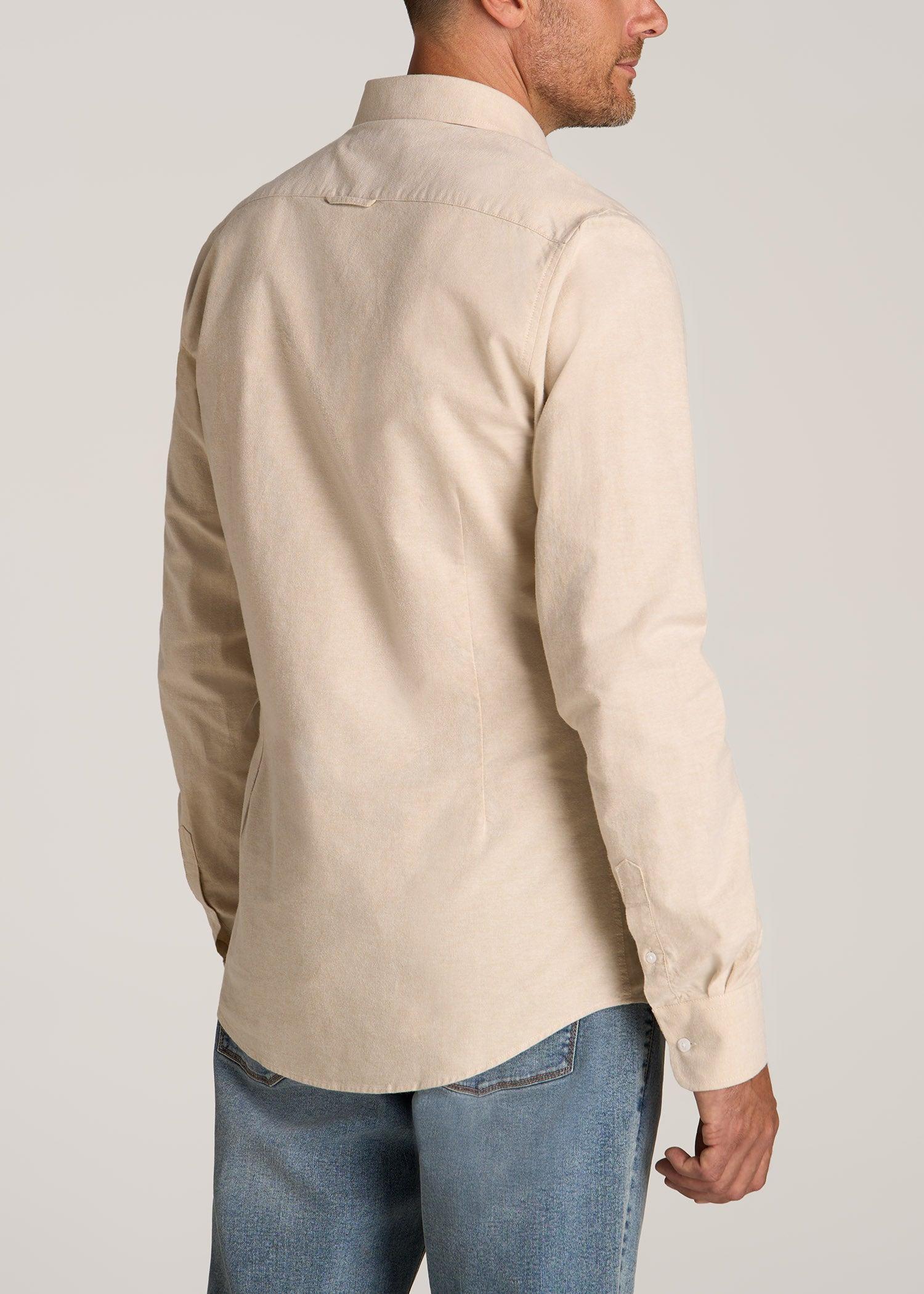 Washed Oxford Shirt for Tall Men in Sandstone Product Image