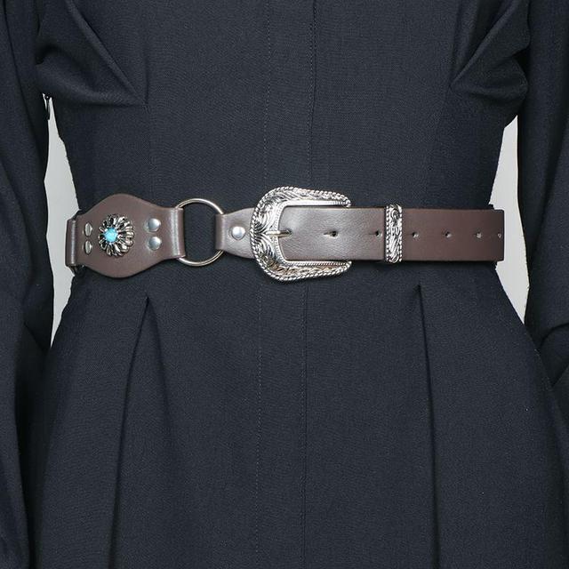 Faux Leather Buckled Belt Product Image