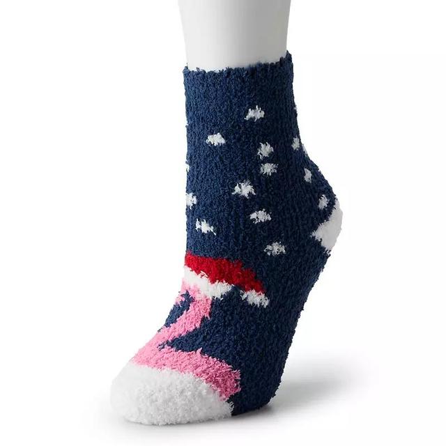 SHINE Womens Cozy Socks Santa Pink Product Image