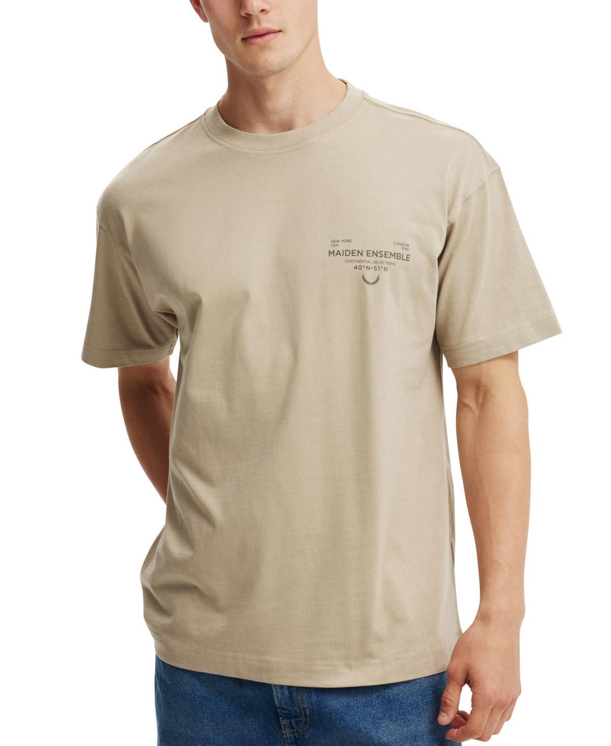 Cotton On Mens Box Fit Easy T-Shirt - Pineneedle Green/747 West Avenue Product Image