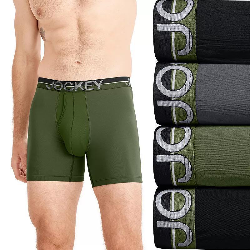 Mens Jockey Infinite Cool Microfiber Stretch 5 4 Pack Boxer Briefs Product Image