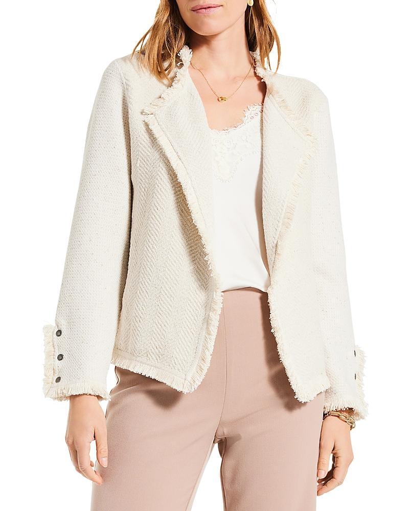 Nic+Zoe Metallic Fringe Trim Jacket Product Image