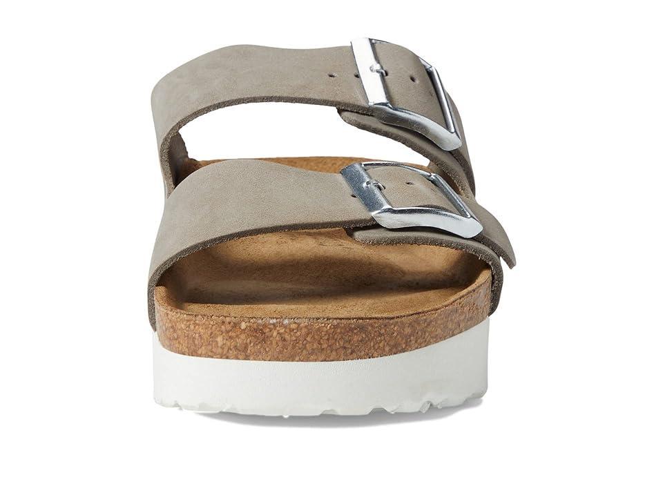 Birkenstock Papillio by Birkenstock Arizona Platform Sandal (Dove Nubuck) Women's Shoes Product Image