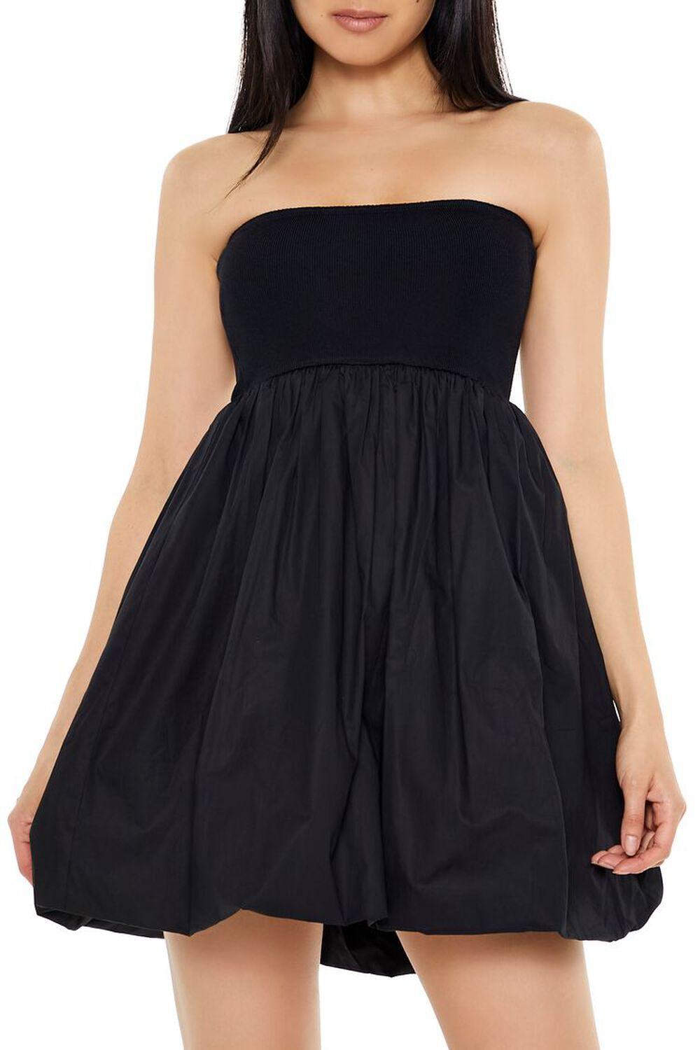 Bubble-Hem Mini Dress | Forever 21 Product Image