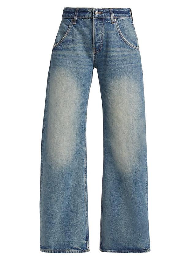 Womens Enzo Mid-Rise Barrel Jeans Product Image