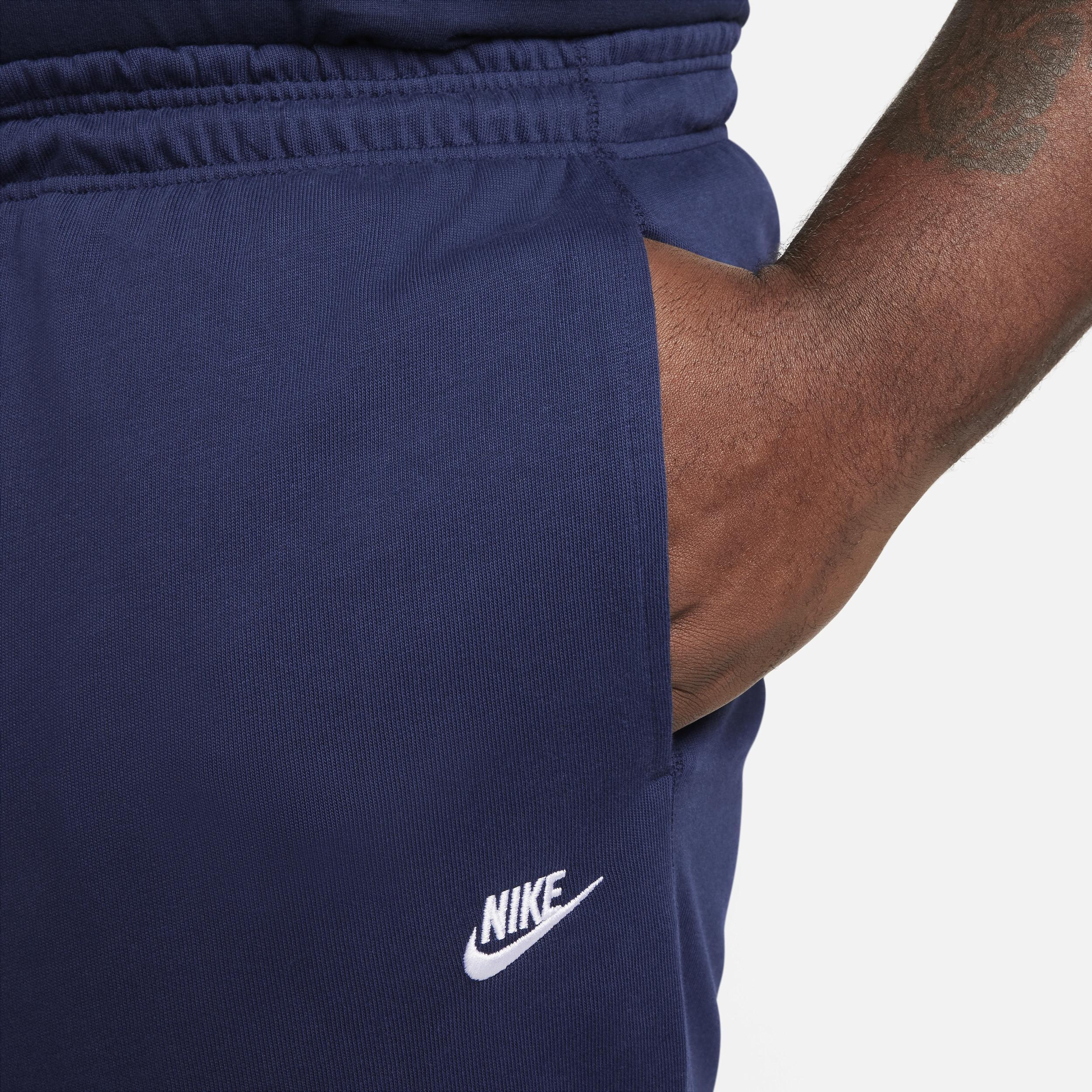 Nike Mens Club Knit Open Hem Pant - Midnight Navy/White Product Image