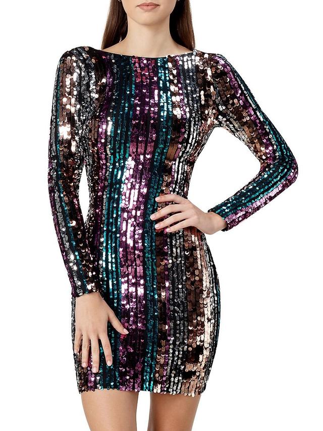 Womens Lola Metallic Minidress Product Image