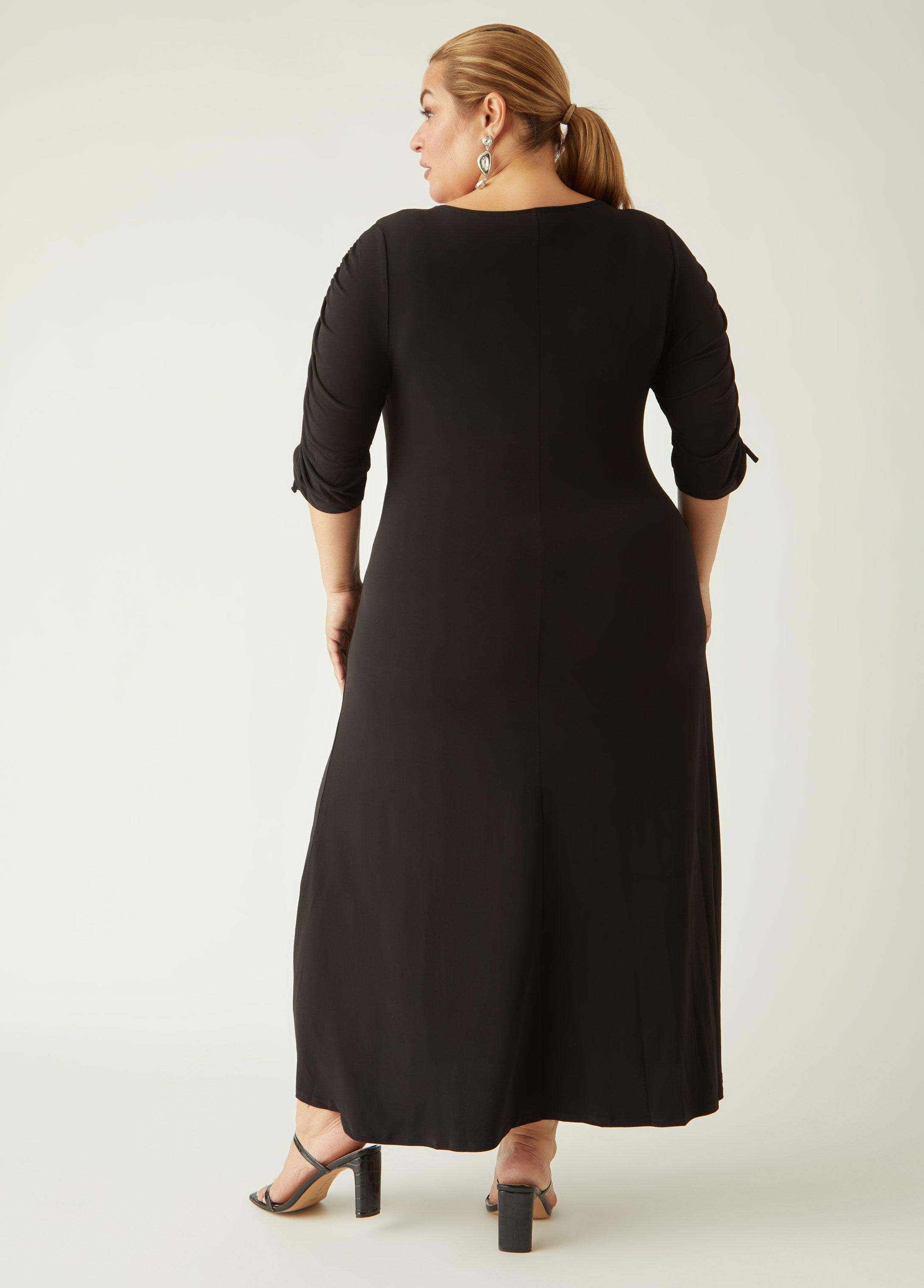 Ruched A Line Maxi Dress Product Image