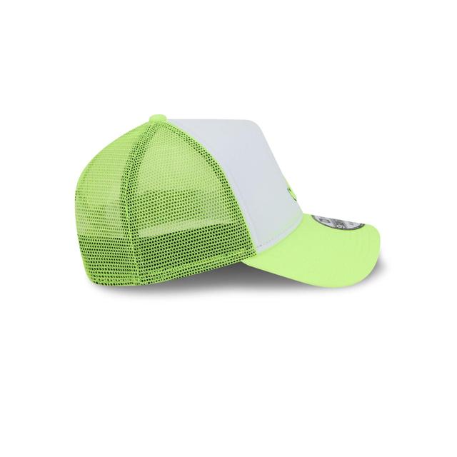 Atlanta Braves Hi Vis Doodle 9FORTY A-Frame Trucker Hat Male Product Image