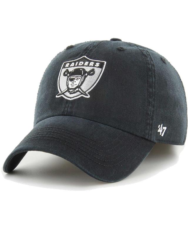 Mens 47 Brand Black Distressed Las Vegas Raiders Gridiron Classics Franchise Legacy Fitted Hat Product Image