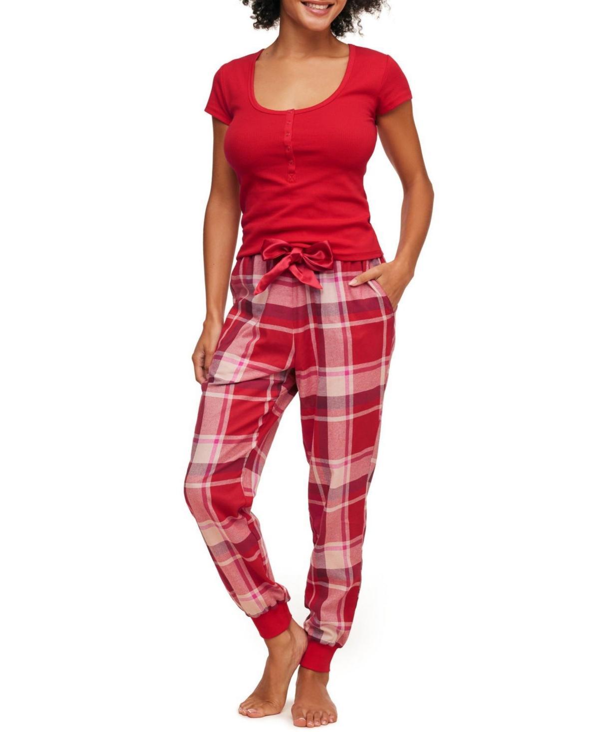 Caileigh Womens Pajama T-shirt & Jogger Set Product Image