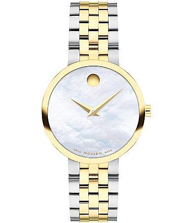 Movado Womens Museum Classic Quartz Analog Two Tone Stainless Steel Bracelet Watch Product Image